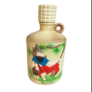 Vintage Rock City Souvenir Moonshine Jug with Corn Cob stopper Georgia Ceramic